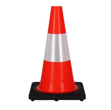 Cono stradale 300 mm PVC riciclato rifrangente R2