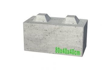 Blocco in calcestruzzo tipo Lego BetonBlok 80x40x40 cm