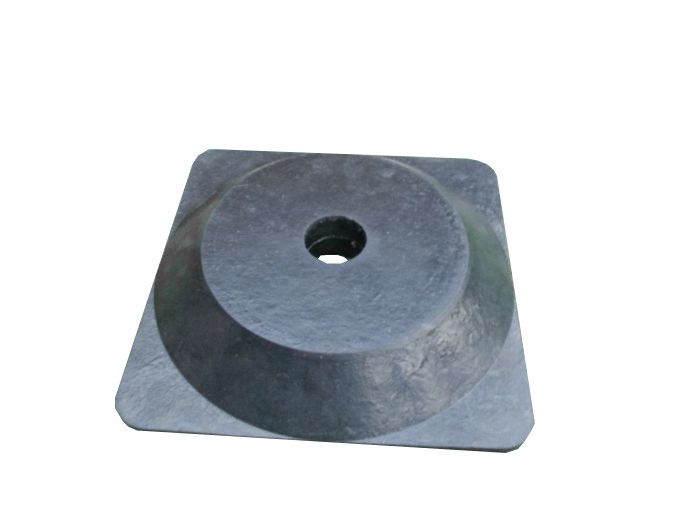 Colonnina per catena 1100 mm con base in gomma, Bianco/Rosso