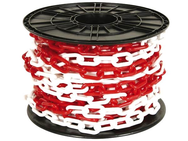 Catena in Plastica 8 mm Bianco/Rosso