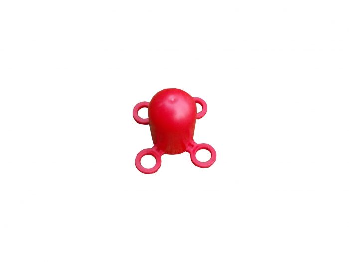 Colonnina delimitazione 1100 mm con base in plastica, bianco/rosso