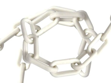 Kunststof Afzetketting 6 mm - Wit (25 m)