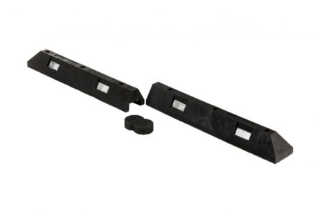 Wielstop Parkeerbegrenzer PVC 1750 x 145 x 120 mm - Zwart/Geel