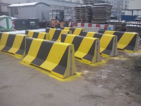 Betonnen schrikhek Jersey BPPS-1 2m geel-zwart