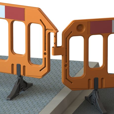 Kunststof Afzethek Oranje GATE 2100 x 1100 mm