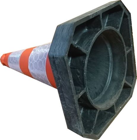 Verkeerskegel 50 cm PE-REC reflecterend