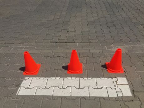 Flexibele pylon 500 mm PVC zonder strepen