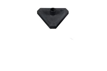 Kettingpaal 1100 mm, betonvoet, wit/rood