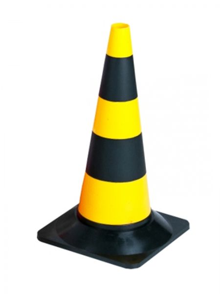 Pylon Verkeerskegel 50 cm PE Geel/Zwart