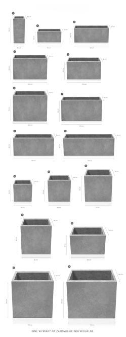 Beton plantenbak BetonBox 100x70x50 cm