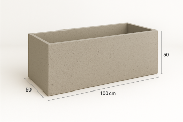 Betonnen plantenbak BetonBox 100x50x50 cm