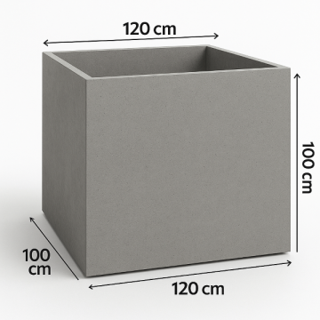 Grote betonnen plantenbak BetonBox 120x100x100 cm