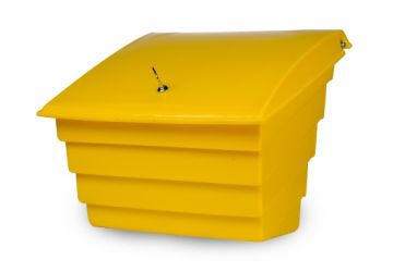 Strooizoutbak 250 liter geel