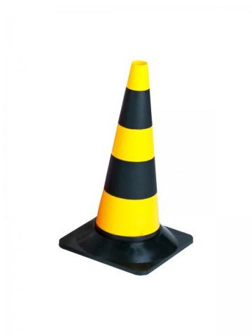 Pylon Verkeerskegel 50 cm PE Geel/Zwart