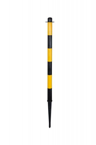 Afzetpaal met grondpen 900 mm geel-zwart