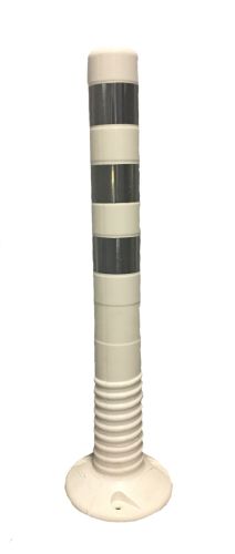 Flexibele Afzetpaal 750 mm - Wit met Zilveren Reflectie