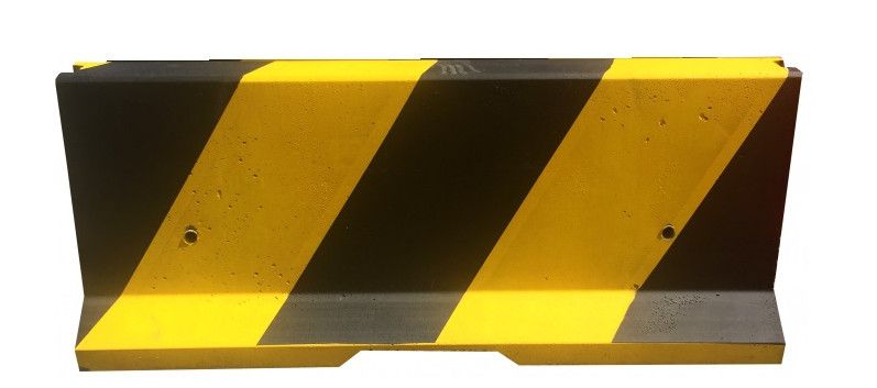 Betonbarrière 810 mm B20 geel-zwart