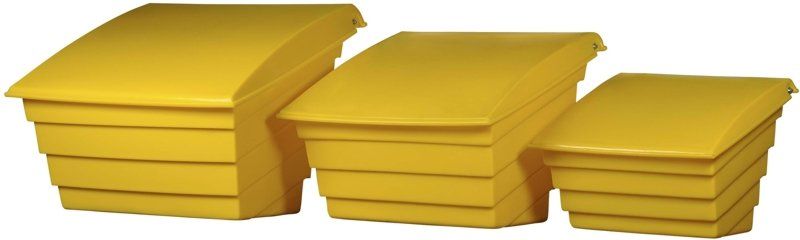 Strooizoutbak 70 liter geel