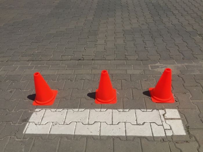 Flexibele pylon 300 mm PVC zonder strepen