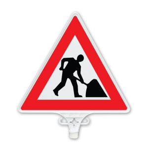 Bordopzetstuk driehoekig voor verkeerskegels en afzetpalen