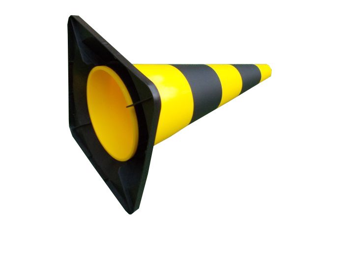 Pylon Verkeerskegel 50 cm PE Geel/Zwart