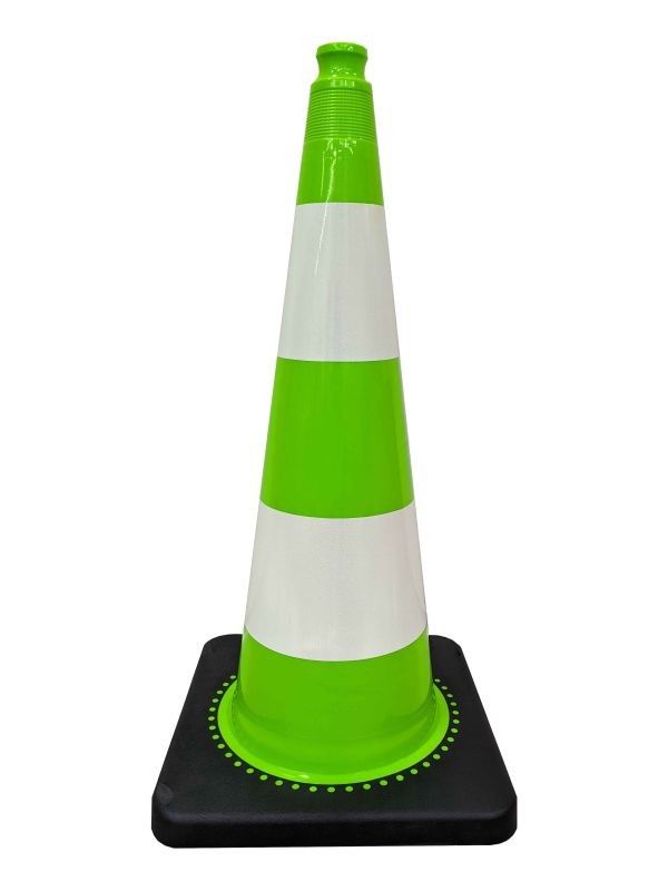 Pylon 750 mm PVC / REC groen - reflecterend