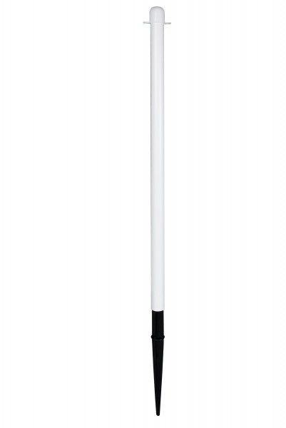 Kettingpaal 60 cm met Grondpen - Wit